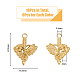 DICOSMETIC 18Pcs 3 Colors Heart Charms Flower with Birds Pendants Ranbow/Golden/Platinum Color Rhinestone Settings Charms Sword Love Pendants for Jewelry Making Crafts STAS-DC0013-35-2