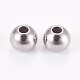 304 Stainless Steel Smooth Round Beads STAS-M006-01A-2
