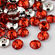 Botones redondos planos del diamante artificial de acrílico de Taiwán de 2-agujero BUTT-F015-21mm-03-1