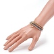 Brass Beads Stretch Bracelets BJEW-JB05952-02-4
