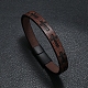 Cross Imitation Leather Flat Cord Bracelet PW-WG11142-02-1