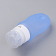 創造的なポータブルシリコンポイントボトリング  シャワーシャンプー化粧品エマルジョン貯蔵ボトル  コーンフラワーブルー  109x49mm  容量：約60ml（2.02液量オンス） X-MRMJ-WH0006-F02-60ml-4