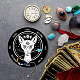 Creatcabin Planche pendule en bois pour chat avec 7 collier pendule en cristal de chakra sculpté message métaphysique fournitures de sorcellerie pour décoration spirituelle débutant Wiccan 8 FIND-CN0001-15D-6