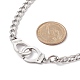 304 Stainless Steel Handcuff Pendant Neckkace with Curb Chains for Men Women NJEW-TA00038-4