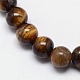 Bouddhiste bijoux de perles de mala bracelets tigre naturel bracelets élastiques des yeux X-BJEW-M007-6mm-01A-2