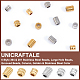 UNICRAFTALE 12Pcs 2 Colors 3 Styles Grooved Column Beads Stainless Steel Tube Spacer Beads Metal Loose Beads Large Hole Beads for DIY Bracelet Necklace Jewelry Making 6mm STAS-UN0050-26-5