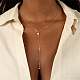 Collana lariat con catene portacavi in acciaio inossidabile PE9205-1-1