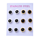 304 Stainless Steel Stud Earrings STAS-D0001-06B-3