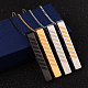 Moda rectangle clips de corbata de 304 acero inoxidable STAS-H317-65-1