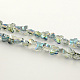 Electroplate Faceted Glass Beads EGLA-R092-M-2