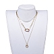 Conjunto de collares con colgante y cadena con clip NJEW-JN02752-5