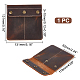 Square Portable Leather Single Watch Pouch Storage Bags ABAG-WH0047-09-2
