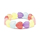 Candy Farbe Herz Perlen Stretch-Armband für Frauen BJEW-JB07631-1