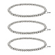 304 set di bracciali elastici in acciaio inossidabile per uomo donna BJEW-JB06675-1