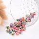 Faceted Spray Painted Glass Beads X-DGLA-R031-8mm-M-3