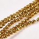 Electroplate Non-magnetic Synthetic Hematite Beads Strands X-G-J169B-2mm-04-1
