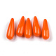 オペーク樹脂ビーズ  片穴  ティアドロップ  レッドオレンジ  30.5x10mm  穴：1~1.2mm RESI-N034-07-S03-2