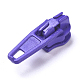 スプレー塗装された合金の交換用ジッパースライダー  荷物用スーツケースバックパックジャケットバッグコート  青紫色  20x7mm  プルタブ: 16x6x1mm  スライダ：9.5x7x7mm PALLOY-WH0067-97V-1