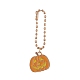 ハロウィンテーマ合金エナメルペンダント装飾  鉄球チェーンを有する  かぼちゃ/おばけ  ミックスカラー  56.5~74.5mm  4個/セット。 HJEW-JM00983-2