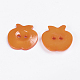 Orange Red Acrylic Apple 2-Hole Sewing Buttons Scrapbooking Button X-BUTT-E037-A-03-3