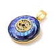 Латунные подвески с фианитом и стеклом KK-D536-21G-02-2