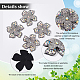 FINGERINSPIRE 4 pcs Flower Crystal Rhinestone Appliques 2.6x2.6x0.4inch Sew on Patches AB Color Rhinestone Appliques for Sewing Shining Exquisite Patches for Jeans PATC-FG0001-04A-4