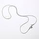 Trendy Men's 304 Stainless Steel Snake Chain Necklaces X-NJEW-M065-A-01-2