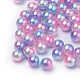 Rainbow Acrylic Imitation Pearl Beads OACR-R065-5mm-A13-1