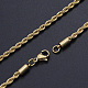 Vacuum Plating 304 Stainless Steel Rope Chain Necklaces NJEW-T012-03-46-G-1
