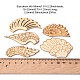 25 Paar 5 Holzcabochons im Stil&nbsp;WOOD-CJ0001-67-2
