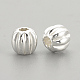 925 Sterling Silver Corrugated Beads X-STER-S002-14-3mm-2