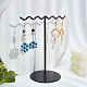 Iron Wave T-Bar Shaped Earring Display Stands EDIS-WH0021-43-3