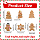 48 Stück 4 Stile Weihnachts-Kunststoff-Cabochons FIND-SC0011-29-2