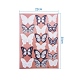 人工プラスチック蝶の装飾  粘着性の壁のステッカー  ミックスカラー  3~5cm  18個/セット DJEW-PH0002-04-3