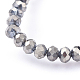 Verre plaquent colliers de perles NJEW-JN02793-02-2