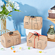 Коробки для хранения подарков небольшого дома из крафт-бумаги CON-WH0088-54-5