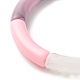 Acrylic Curved Tube Beaded Stretch Bracelet BJEW-JB07973-5