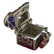 プラチナカラーの真鍮の祈りの箱のペンダント  エナメル  ボックス  カラフル  サイズ：約19mm長  12 mm幅  厚さ13.5mm  穴：4x6mm KK-P007-P-1-2