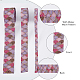Superfindings 6m 3 tamaños cinta de algodón lila plana con patrón de ondas de agua adorno de encaje cinta de envoltura de doble cara decoraciones de prendas para coser falda hacer lazos OCOR-FH0001-27B-4
