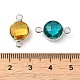Brass Pave Faceted Glass Connector Charms FIND-Z020-01P-3