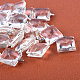 Pendentif carrés en verre d'alliage X-GLAA-Q048-20mm-01P-1