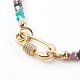 Laiton micro pavé clair zircone cubique pendentif colliers et bracelets ensembles de bijoux SJEW-JS01189-11
