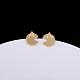 Real 18K Gold Plated Smiling Face Brass Cubic Zirconia Stud Earrings EJEW-EE0001-212B-2