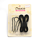 Elastic Nylon Hair Ties and Iron Hair Sticks Hair Accessories Sets OHAR-M020-13-1