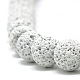 Chapelets de perles de lave naturelle X-G-S255-6mm-01-3