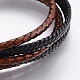 Bracelets multi-rangs avec cordon en cuir BJEW-F325-21P-2