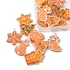 18 pz 9 stili ciondoli in resina opaca a tema natalizio RESI-FS0001-40-3