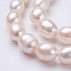 Fili di perle di perle d'acqua dolce coltivate naturali PEAR-P002-22-3