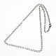304 Stainless Steel Rolo Chain Necklaces NJEW-L349-02P-2
