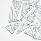 合成ターコイズカボション  三角形  ホワイト  37x21x2mm TURQ-S290-22-1
